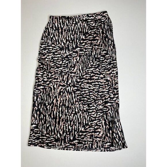 Calvin Klein Midi Skirt Women's Medium Black White Tiger‎ Print Stretchy NEW - Picture 8 of 9
